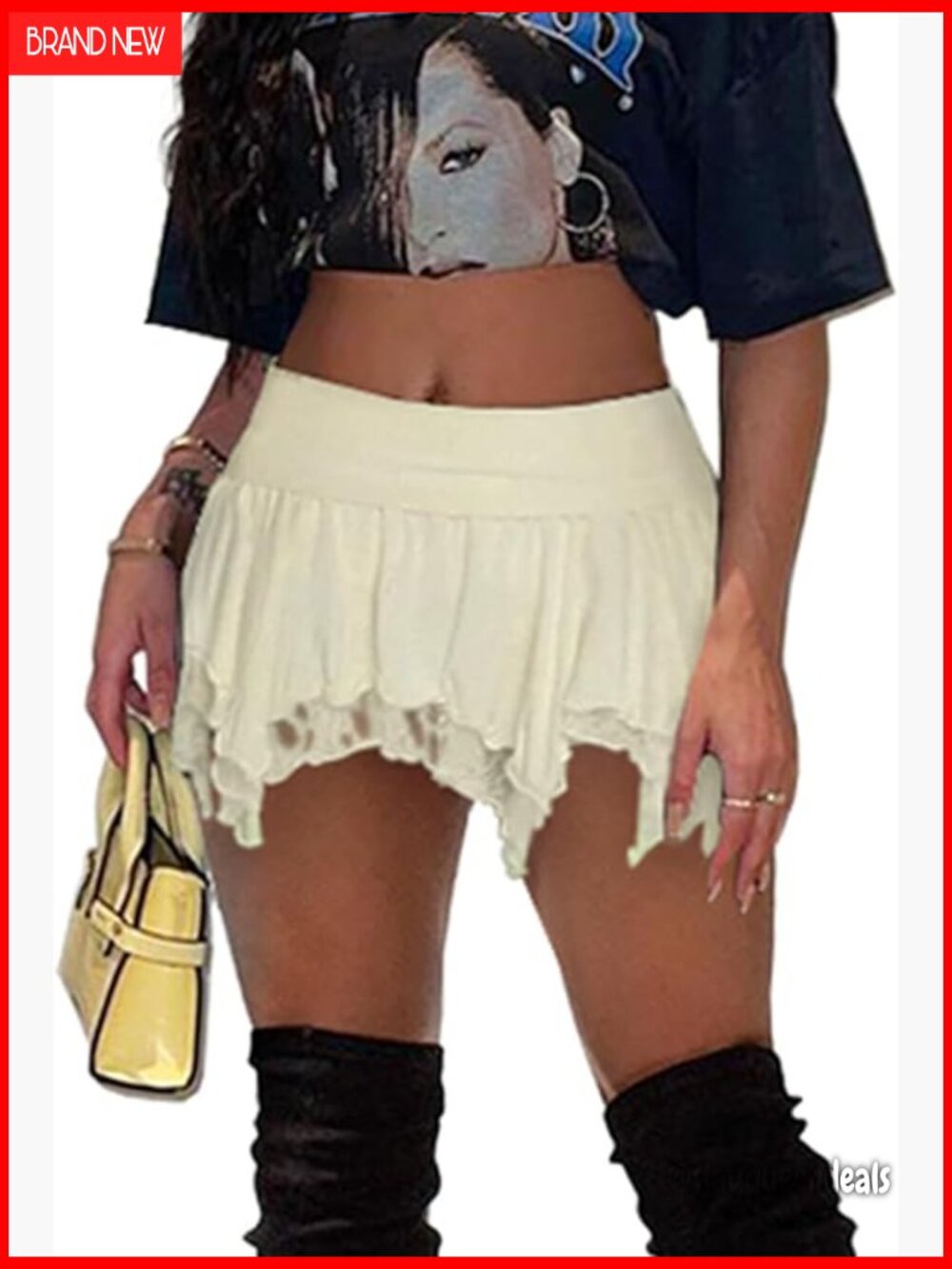 Lace Pleated Mini Skirt Low Waist Y2K Streetwear Flowy Ruffle Patchwork